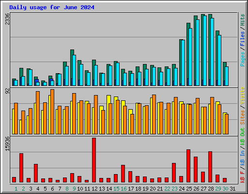 Daily usage for June 2024