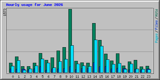 Hourly usage for June 2026