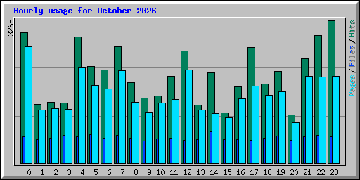 Hourly usage for October 2026