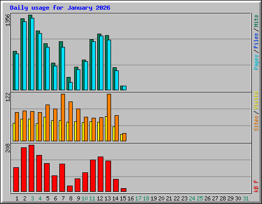 Daily usage for January 2026