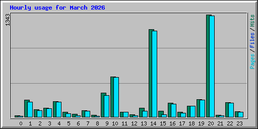 Hourly usage for March 2026