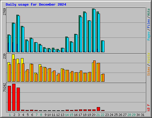 Daily usage for December 2024