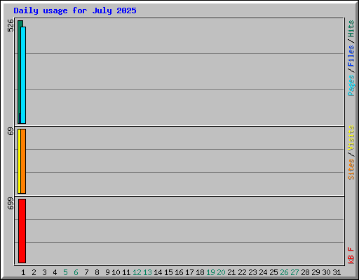Daily usage for July 2025