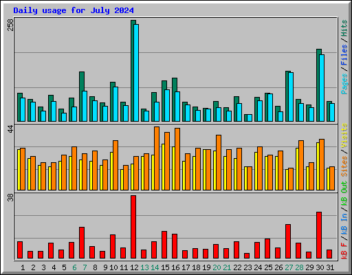 Daily usage for July 2024