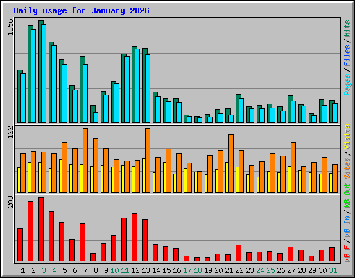 Daily usage for January 2026
