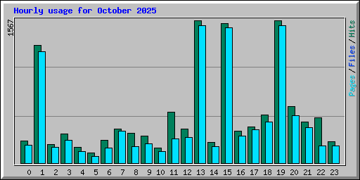 Hourly usage for October 2025