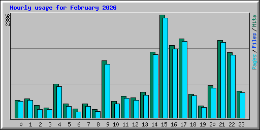 Hourly usage for February 2026