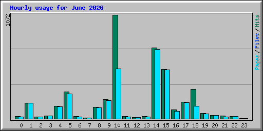 Hourly usage for June 2026